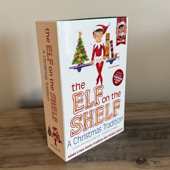 The Elf on the Shelf: Light Tone Girl Includes Doll & Book Christmas Tradition - Picture 3 of 16